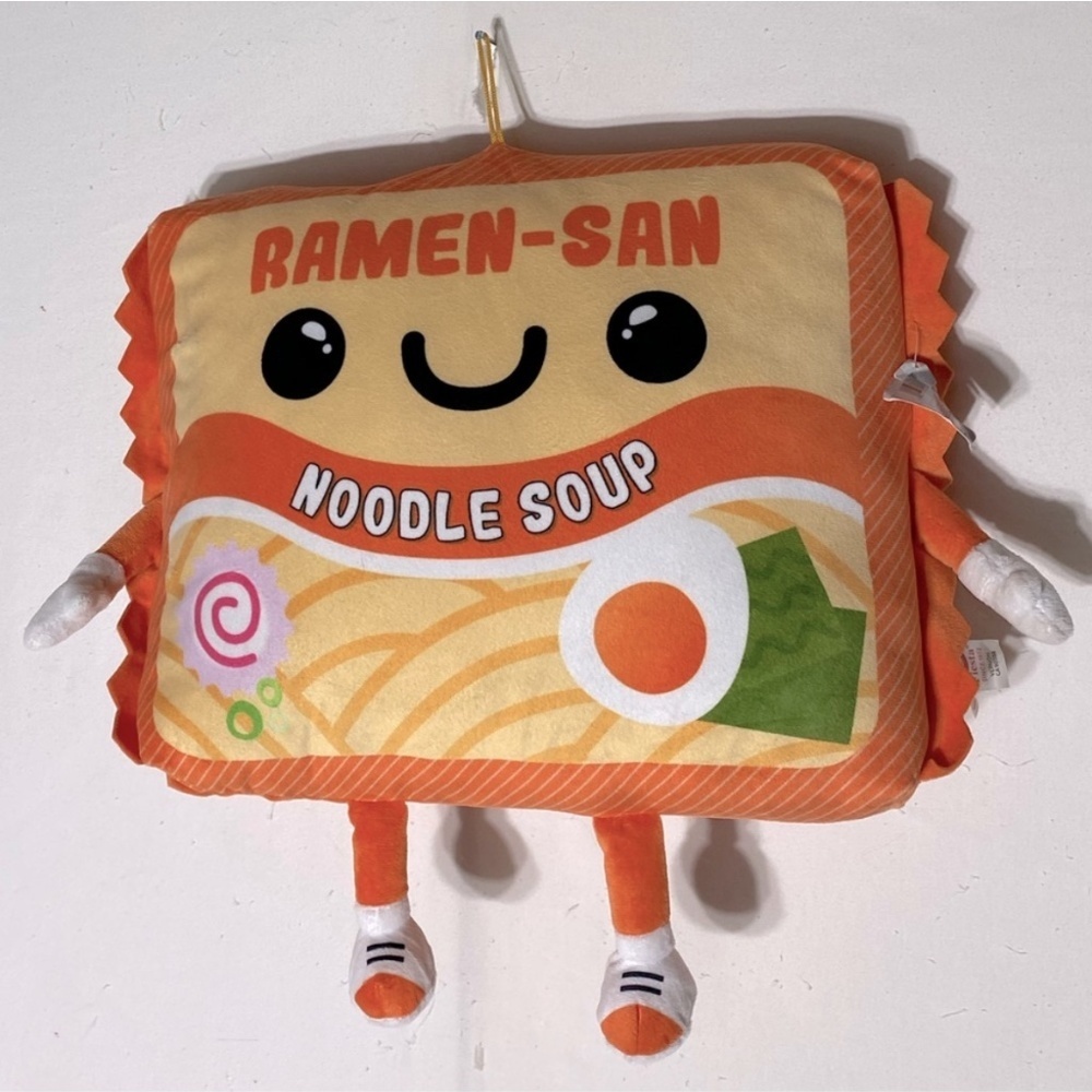 Fiesta Plush Orange Ramen San Noodle Soup Plush Stuffy Pillow